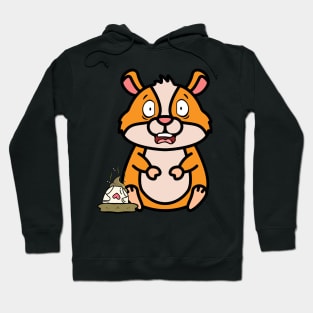 Funny hamster steps on a dirty diaper Hoodie